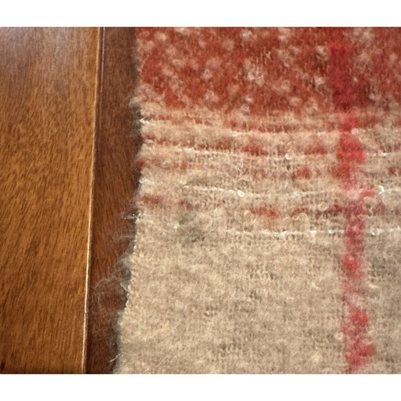 Women’s Blanket Scarf Wrap Time And Tru Orange Tan Brown Large Soft Fringe - Picture 8 of 10